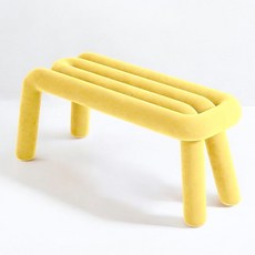 VITALO 인테리어 볼드벤치 까페 의자 롱 체어 현관 쇼룸 스튜디오 의자, 1개, 옐로우(YELLOW)