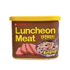 LOTTE 樂天 午餐肉 烤肉風味 340g, 1個, 午餐肉(烤肉風味)