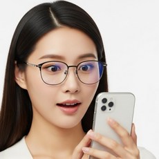 남.여공용 초경량 블루라이트 안경 세트, 4 둥근안경 갈색, 1개