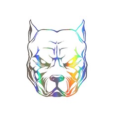 킹콩 핏불테리어 불독 홀로그램 반사 스티커, 1개