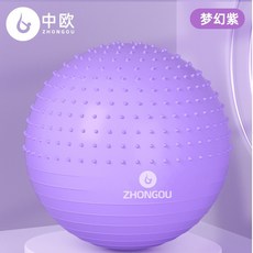 瑜珈球 75cm彈力球 瑜伽球 抗力球 韻律球 復健球 大龍球 運動球 生產球平衡 兒童感統訓練 健身球加厚防爆 刺猬球, 65cm✨紫色✨送氣泵+氣塞+氣拔+教程