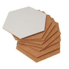 바오바론 sell 육각형 코르크보드 8P 접착식 게시판 안내판 알림판