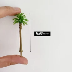 플라스틱 코코넛 야 미니어처 인공 식물 마이크로 풍경 모델 DIY 장식 장난감 분재 공예 도구 20 개, 01 H65mm