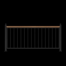 철제난간 담벼락 난간대 야외 울타리 주택 마당 담장 난간, 플랫폼 난간 1m 나무손잡이포함