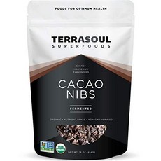 테라소울 슈퍼푸드 생 유기농 크리올로 카카오 닙스 454g Terrasoul Superfoods Raw Organic Cacao Nibs 16 Oz Superfood Crun, 1파운드(1팩), 1개