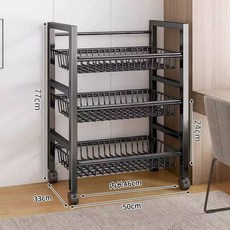 이동식 책상 보조서랍 3단(풀리 사무실 없음) 기능 수납장 안전한, 1