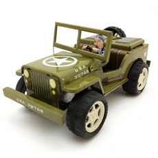 Zhijing 클래식 자동차 주석 바람 위로 시계 작업 장난감 SUV 컬렉션 선물 장난감을 감기(Green), 1개, 녹색