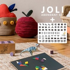 꼬메모이졸리보드&아봉당 한글세트, 퍼즐/블럭 조각 수, 졸리화이트보드+아봉당(한글)