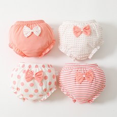 小不點兒 韓版嬰幼兒女童內褲 防夾臀 蝴蝶結配飾 彈力腰邊 春夏季 A類純棉全棉