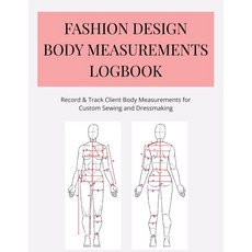 패션 디자인 신체 측정 일지: 맞춤형 재봉 및 드레스 제작을 위한 고객 기록 추적, 기본