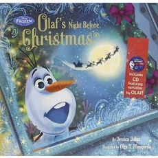 [5] Frozen Olaf's Night Before Christmas Book & CD