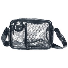 三層黑格紋抗靜電側背包 (無塵室用), 透明