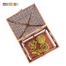 DecoBox 英倫風紅銅色長方鳥籠花架, 詳見包裝, 詳見包裝