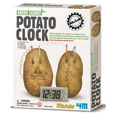 【玩具兄妹】4M 馬鈴薯時鐘 綠色科學系列 科學玩具, 1個