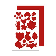 아띠꼴로 1+1 1세트 침낭 텐트 패딩 보수 스티커 수선패치 테이프, 레드(디자인+무지), 1개