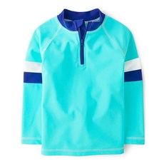 Gymboree 남아 및 유아 자수 긴소매 래쉬가드 청록색 150195