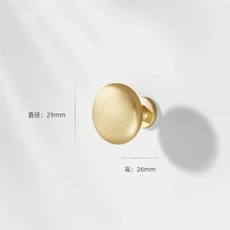 북유럽 빈티지 가구 핸들 청동 침실 옷장 드레서 주방 서랍 캐비닛 신발 당김, 01 1 piece, 22 Gold-A