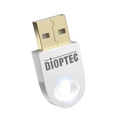디옵텍 LED 블루투스 CSR 4.0 동글 APT-X, JUSTLINK BTD01-WH, 화이트, 1개
