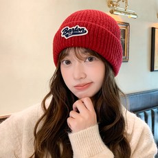Couchsurfing 남녀 공용 알파벳 프린팅 방한 니트 비니