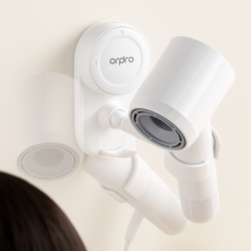 델로르 핸즈프리 360도 드라이기 거치대, 화이트, 1개