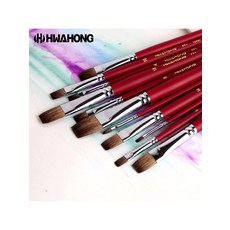 화홍 붓 이오이오 평붓 말총모 수채화 미술용 붓, 13. 평붓 1