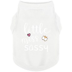 해외 Paiaite 강아지 옷 패셔너블한 민소매 애완동물 조끼 'Little Miss Sassy' 프린트 면 셔츠 소형 중형 대형견에 이상적 편안함과 통기성 보장 그린 XXS, 4XL-(50~77lb) | Chest(~35 ).