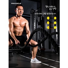 피트니스 근력 강화용 배틀 헬스 로프 가정용 스윙 로프 체력 향상 짐로프 팔 근육 강화 운동용품, E_블랙 38mm 12m 9.1kg