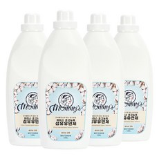 마미스 초고농축 섬유유연제 베이비코튼향, 1.05L, 4개