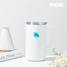 MOZ 스웨덴 포스코 316 스텐 진공 머그컵 스텐머그컵 보온머그컵 보온컵, 퓨어화이트, 600ml, 1개