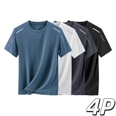 남자 반팔티셔츠 슈퍼 드라이 기능성 쿨 티셔츠 4P 세트 남여공용 tanlz