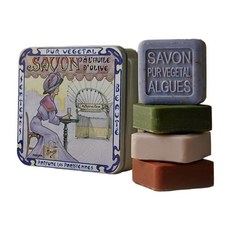 라사본느리드니옹 프랑스 천연 비누 대형 틴케이스 4P(100g*4개) 패키지, 기능성비누_여유로운 오후(33520), 100g