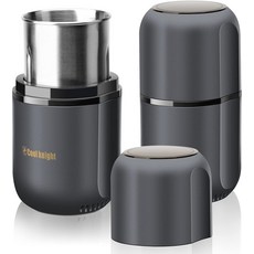 쿨 나이트 허브 그라인더 대용량고속전기- 꽃가루 캐처가 있는 스파이스 커피 그라인더- 7.5인치블랙, Gray