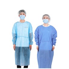 ProTec 一次性隔離衣 防護服 拋棄式手術衣, 1個, (厚)材質SMS 45g(超取最多20件, 淺藍