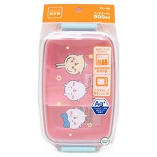 Chiikawa 吉伊卡哇 午餐盒 500ml PL-1R, 1個, 粉紅色, 透明