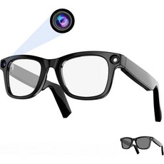 스마트 AI 안경 80MP HD 카메라 1080P 영상 블루투스와이파이 음성 제어 인식 핸즈프리 녹화 및 번역 사진 촬영 E03 블루라이트 차단 편광 렌즈