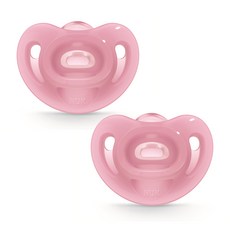 누크 센서티브 올실리콘 쪽쪽이 2개입, S2(6~18개월), 핑크, 1세트
