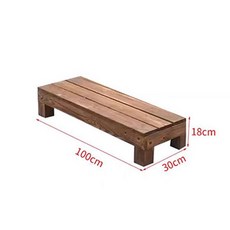 방부목 테라스 테크 데크타일 합성목 조립식 합성데크 카페 합성 마당 탄화목 현관, 100 x 30x18cm