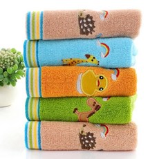 하이 양 수건 자수 만화 얼굴 부드럽고 흡수력 좋음 보풀 색바램 변함