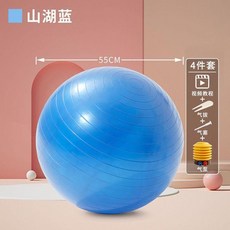 瑜伽球按摩加厚防爆健身球兒童感球訓練大龍球寶寶平衡球 副廠商品, 1個, 常規藍, 五十五CM