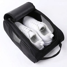 모에파 통풍최강 경량 메쉬 신발주머니 스포츠 신발가방, 1개, 블랙