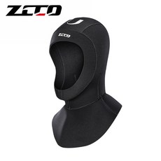 【小島生活】3mm 保暖防寒頭套 潛水練肩頭套 舒適柔軟, 3mm連肩款ZCCO,S, 1個