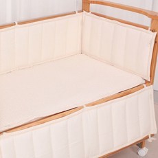 아이레빗 아기침대 줄누빔 범퍼 가드 신생아 쿠션 침대가드 보호 안전 순면, 소형