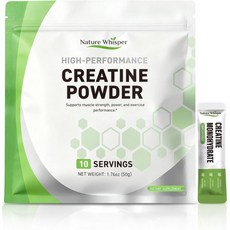 Creatine Monohydrate Powder Travel Packs 5000mg 미분화 Pure Creatine for Men & Women Muscle Growth &, 1.76 Ounce (Pack of 1), 1개