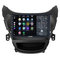 카나로Q 현대 아반떼MD(10~13년식) 마감재포함 9인치 안드로이드 올인원 네비게이션, 4GB, Q본품 + AHD전방카메라