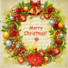 크리스마스리스 냅킨 20장, 1세트