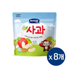 아이얌 동결건조 과일칩 순사과, 15g, 8개