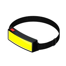 USB充電輕便頭燈 LED泛光戶外頭燈, 黑色, 1個