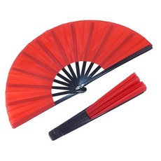 NOIMTTY Large PorTAB 탭le FOLDING 폴딩 Clacking Fans For Line Dancing - BOOTS 부츠 On The GROUND 라운드 HA, Red