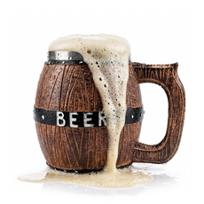 오크통 맥주컵 스테인리스 맥주잔, 1개