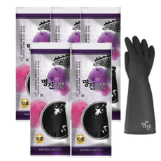 명진 블랙 공업용 고무장갑, 5개